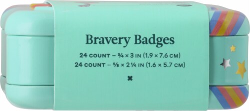 Welly™ Kids Bravery Badges Rainbow Flex Fabric Bandages Perspective: top