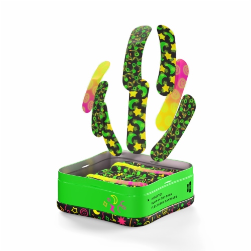 Welly® Glow In The Dark Flex Fabric Bandages Perspective: top