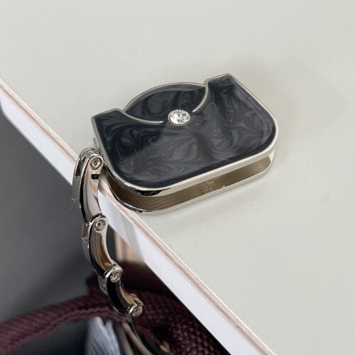 Wrapables Stylish Purse Hook Hanger, Foldable Handbag Table Hanger, Black  Baguette, 1 Pieces - Kroger