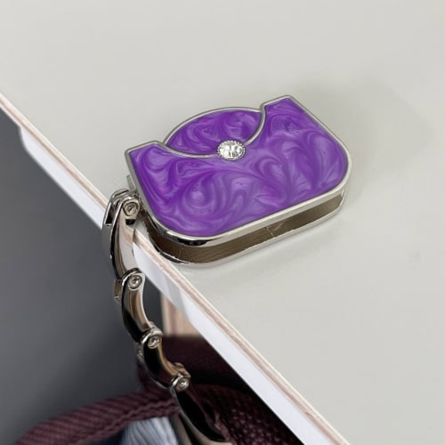Wrapables Stylish Purse Hook Hanger Foldable Handbag Table Hanger Purple Handbag 1 Pieces Fred Meyer