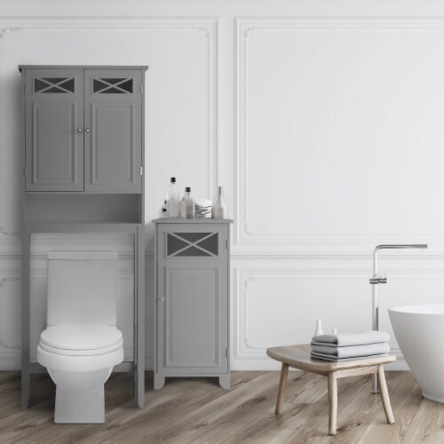 Elegant Home Fashions Wooden Over Toilet Cabinet Adjustable Shelves EHF-6803G Perspective: top