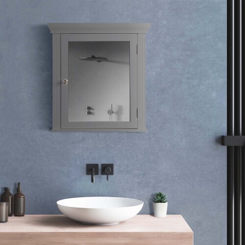 Elegant Home Fashions Wooden Bathroom Wall Medicine Cabinet Space