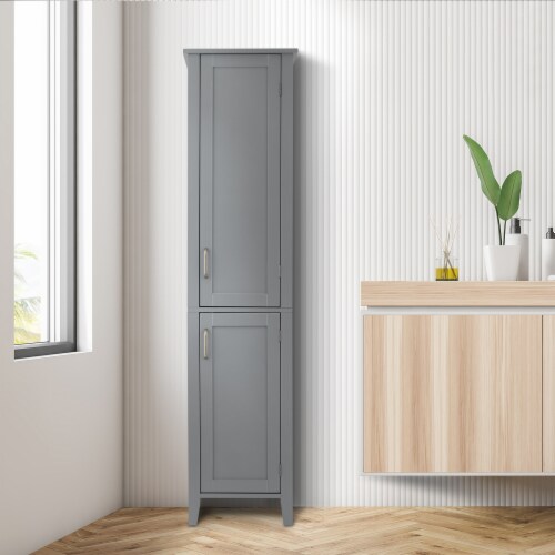 Grey tall discount storage cabinet