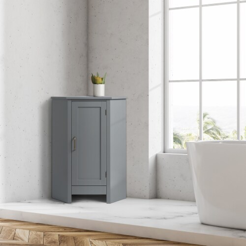 Bathroom Storage Corner Floor Standing Cabinet with Doors and