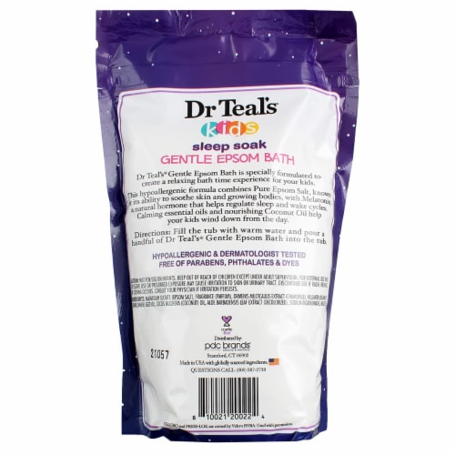 Dr Teal's® Kids Gentle Epsom Bath Melatonin & Essential Oil Sleep Soak Perspective: top