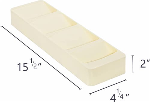 Cheer Collection Compact Space Saving Tray for Flatware and Silverware Perspective: top