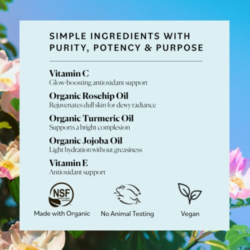 Sky Organics™ Vitamin C Bright Glow Oil Serum Perspective: top