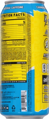 Ghost® Sour Patch Kids Blue Raspberry Energy Drink Perspective: top