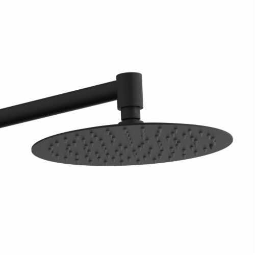 PULSE ShowerSpas Atlantis Matte Black Shower System Perspective: top