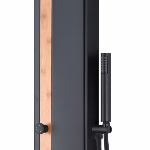 PULSE ShowerSpas Eclipse Matte Black ShowerSpa Perspective: top