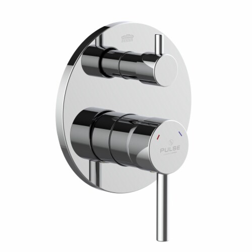 PULSE ShowerSpas Two Way TruTemp Pressure Balance Valve with Chrome Trim Kit Perspective: top