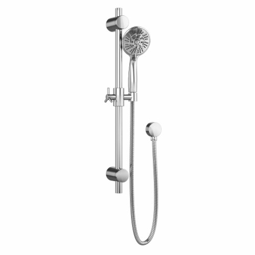 PULSE ShowerSpas Combo Shower System in Chrome Perspective: top