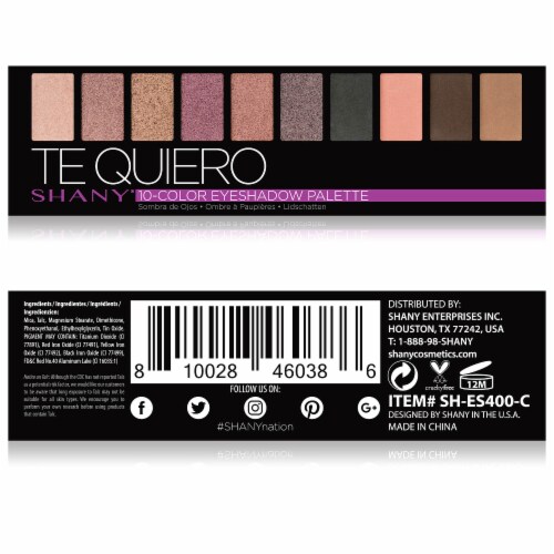 SHANY Te Quiero Mini Eyeshadow Palette Perspective: top