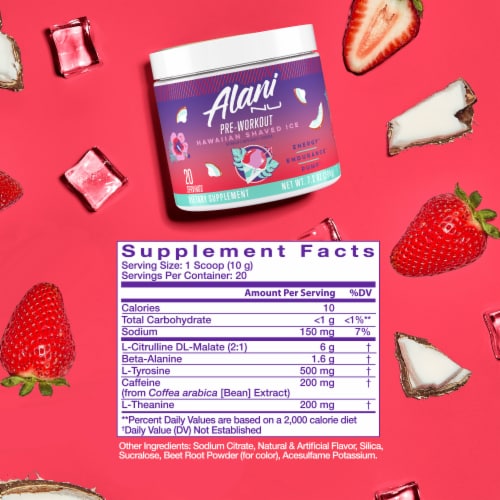 Alani Nu Hawaiian Shaved Ice™ Pre-Workout Perspective: top