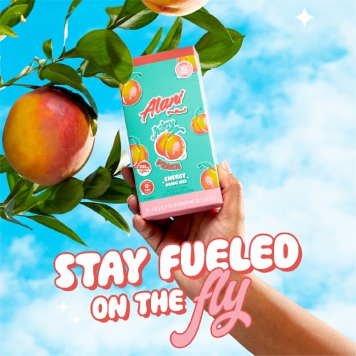 Alani Nu Zero Sugar Energy Sticks Juicy Peach Perspective: top