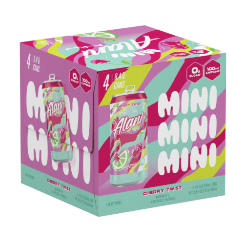 Alani NU Cherry Twist Energy Drink Multipack Cans Perspective: top
