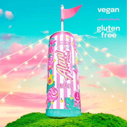 Alani Nu Cotton Candy Sugar Free Energy Drink Can Perspective: top