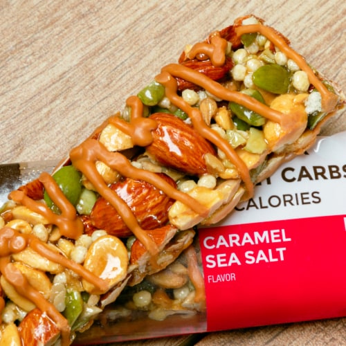 Munk Pack® Keto Caramel Sea Salt Nut & Seed Bars Perspective: top