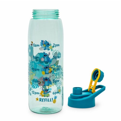 Disney Lilo & Stitch Tropical 28oz Plastic Water Bottle w/ Screw Lid Perspective: top