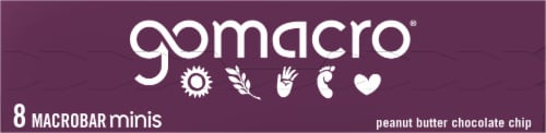 GoMacro® Peanut Butter Chocolate Chip Mini Protein Bars Perspective: top