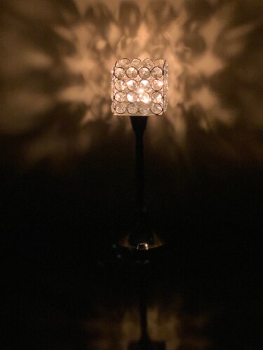 Vibhsa Hurricane Crystal Candle Holder Perspective: top