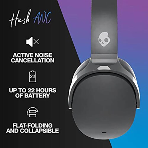 Skullcandy Chill Grey Hesh ANC Noise Cancelling Headphone, 1 ct