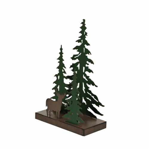 Zeckos - Rustic Metal Deer Forest Stroll Accent Lamp Zeckos - Rustic Metal Deer Forest Stroll Accent Lamp