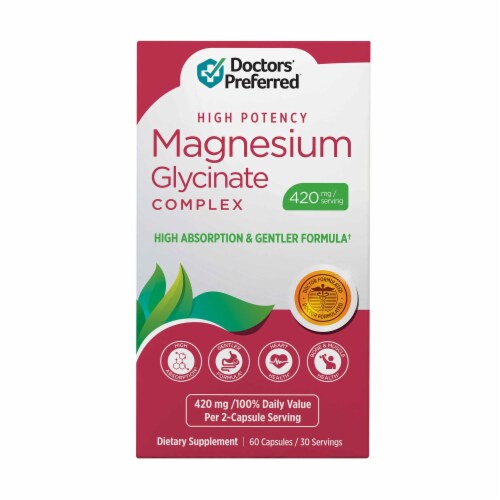 Doctors' Preferred® Magnesium Glycinate Complex Capsules Perspective: top