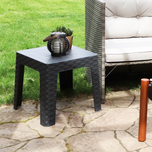 Sunnydaze Patio Side Table Indoor/Outdoor Furniture 18Inch Square