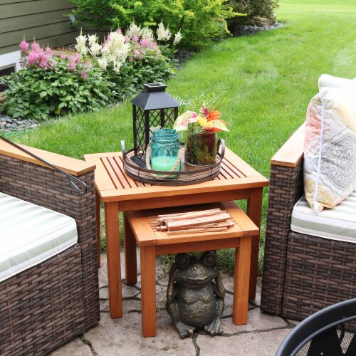 Nesting patio dining shop set