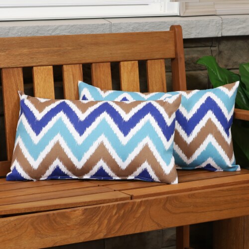 Sunnydaze 2 Indoor Outdoor Lumbar Throw Pillow Covers 20 Inch