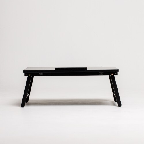 Lada Black Adjustable Laptop Desk Bed Tray Perspective: top