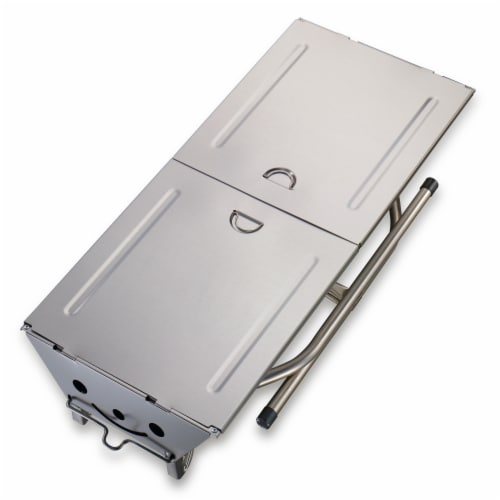 28.8 inches Portable Charcoal BBQ Grill with Side Shelf Perspective: top