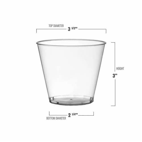 Crystal Clear Plastic Disposable Party Cups - 9 Ounce (500 Cups), 500 ...