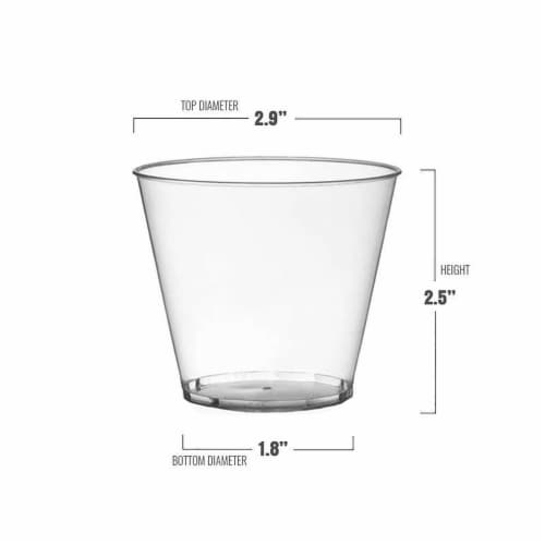 5 oz. Crystal Clear Plastic Disposable Party Cups (500 Cups) Perspective: top