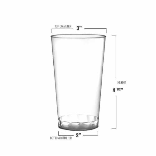 12 oz. Crystal Clear Plastic Disposable Party Cups (500 Cups), 500 Cups ...