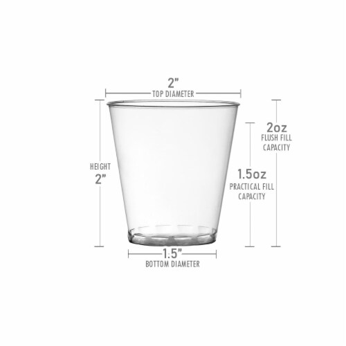 Kitcheniva Disposable Plastic Shot Glasses 2 oz - 120 Count, 120 count -  Kroger