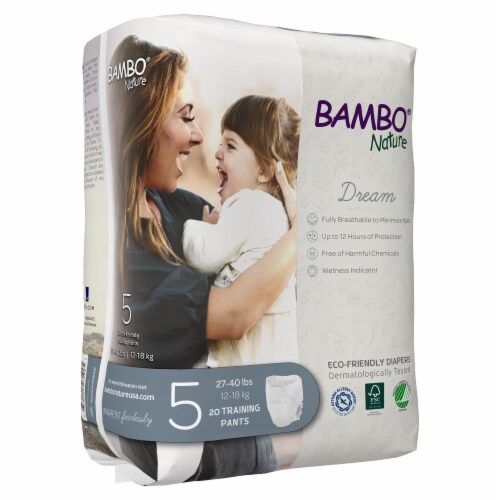 Bambo Nature Dream Toddler Toddler Training Pants Size 5 27 to 40 lbs. 1000016930, 60 Ct Perspective: top