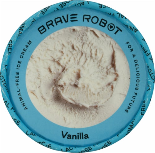 Brave Robot Vanilla Animal-Free Ice Cream Perspective: top