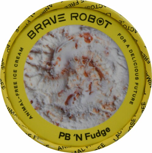 Brave Robot PB 'N Fudge Animal-Free Ice Cream Perspective: top