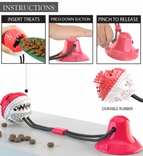 Pet Life Grip N Play Treat Dispensing Ball Shaped Suction Cup Dog Toy One Size City Market