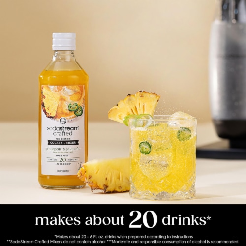 SodaStream® Crafted Non-Alcoholic Pineapple & Jalapeno Cocktail Mixer Perspective: top