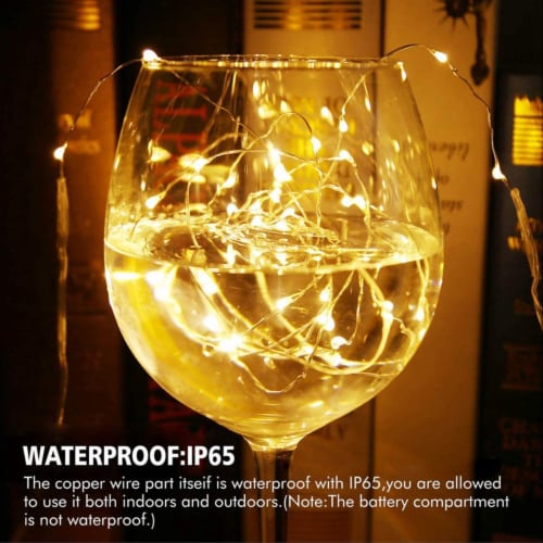 Copper String Lights Fairy String Lights 8 Modes Battery Powered with Remote Control LED Dec 1 unit King Soopers