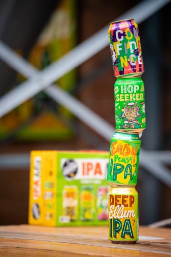 Deep Ellum Brewing Co. Mix IPA Beer Variety Pack Perspective: top
