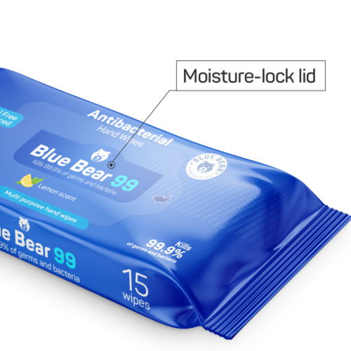 Antibacterial Wipes - (36) 15 Sheet Packs Perspective: top