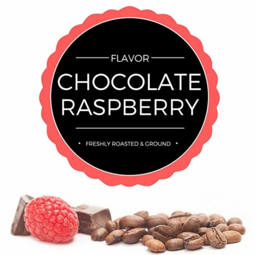 Chocolate Raspberry 100% Arabica Medium Roasted Ground Coffee Beans 1lb Perspective: top