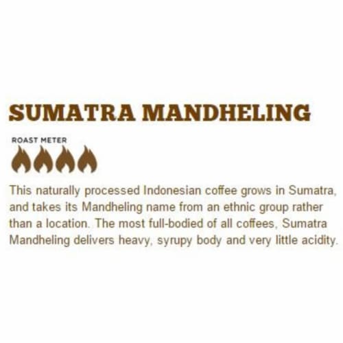 Sumatra Mandheling Indonesian Fresh Dark Roast Coffee | Medium Grind (Drip) - 2 lb Perspective: top