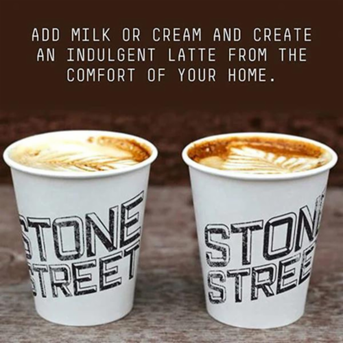 Stone Street Coffee Amaretto Perspective: top