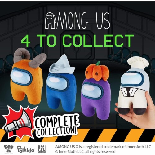 Among Us Plush Buddy Orange Rammed Crewmate 8 Online Video Game P.M.I. Perspective: top