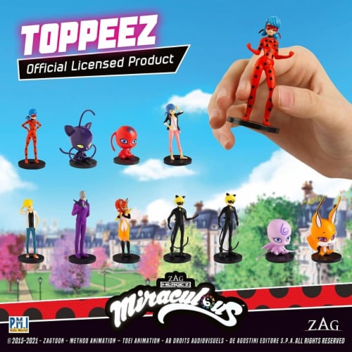 Miraculous Ladybug Pencil Toppers 12pk Nooroo Hawk Moth Party Decor Favor Set PMI Perspective: top